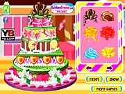 Five Layer Cake Decorating game screenshot - play free online baking and design game on PlayArcadeHub