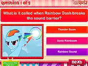 My Little Pony Trivia Quiz online game screenshot, play free MLP fandom test, Brony and Pegasister knowledge game on PlayArcadeHub