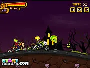 Halloween Bike Race online free racing game featuring a spooky character on a dirt bike