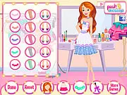 Runway Beauty Secrets Dress Up game screenshot - play free online model and fashion game on PlayArcadeHub