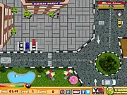 Screenshot of City Mall Parking free online game showing multiple cars gridlocked in a mall parking garage, with the player's car waiting to be parked