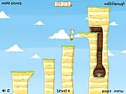 Pursuit of Hat free online game screenshot, a character with missing limbs using a detached arm to solve a funny physics-based puzzle platformer level
