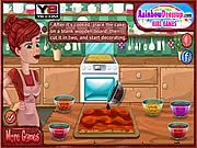 Oti's Cooking Lesson: Spooky Cake free online game where you bake and decorate a Halloween cake