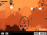 10 More Bullets free online game, top-down arcade shooter, explosion with shrapnel destroying enemy ships, chain reaction game screenshot