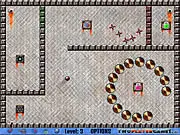 Trapped Ball Oxide free online puzzle game screenshot, ball in a trap-filled labyrinth maze, oxide aesthetic