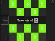 10 Puzzle Game free online screenshot, number tiles being combined in a logical brain teaser on PlayArcadeHub