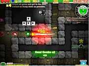 Ninja Miner 2 free online action game screenshot, ninja character digging through dirt and collecting gems in an underground mine on PlayArcadeHub