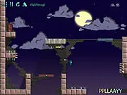 Screenshot of Pajama Boy Adventure online game showing the small boy in pajamas standing on a platform, looking for a hidden key