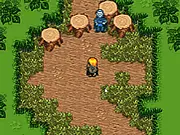 Spellsword free online fantasy adventure game screenshot - hero wielding a glowing sword and magic