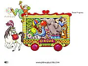 Come Solve The Show free online puzzle game circus theme rotate pieces