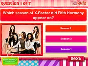 Fifth Harmony Quiz online game featuring the five original members of the girl group.