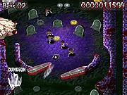 Monster Smash Pinball free online game screenshot - hitting zombies with the ball