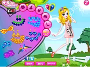 Autumn Picnic Date Dress Up free online game screenshot, a youthful couple on a romantic autumn picnic, being styled with seasonal clothes and accessories