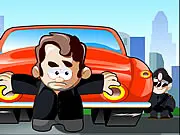 Randy's Empire game screenshot, criminal underworld boss Randy fighting off young thugs inside a room, free action game online