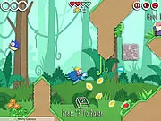 Wild King and Blue Flying Friend (BFF), colorful adventure game online, imaginative platformer