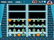 Play Halloween Fun Match online free puzzle game with spooky items and jack-o-lanterns