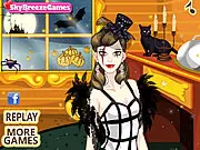 Spooky Halloween Makeup free online game, virtual makeup artist, Halloween makeover simulation