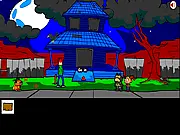 Play Cody Crazy Halloween Adventure free online game; Cody exploring a spooky Haunted House to rescue children