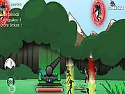 Play Dry Fire Reloaded v1 free online, action defense game, cannon matching aura color to destroy stickman enemies