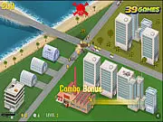 Traffic Killer free online shooting game screenshot, player aiming at cars, soldiers, and bombs to earn money and destroy vehicles