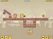 Play Greed for Coins free online puzzle game – Help the yellow creature grab gold coins