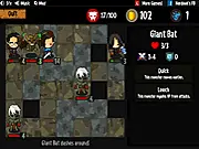 Gameplay screenshot of Dungeons of Kong Online showing a squad of customized heroes fighting fantasy enemies in a turn-based battle within a dark dungeon.