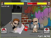 Play Can Fighters 2 player free online game, kick the can action, hard to master anvil smashing game