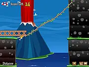 Play Lava Swing free online distance game on PlayArcadeHub, use a rope to swing among cliffs over lava