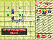 Color Zapper free online game screenshot; colorful lasers redirecting off mirrors; puzzle game solving on PlayArcadeHub