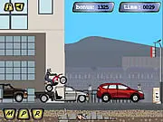 Rush Hour Motocross free online dirt bike game with stunts over traffic and police chases