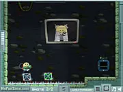 Play Absorption free online puzzle platformer game - Use a super gun to absorb and place blocks to reach the blue portal