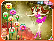 Happy Flower Fairy free online dress up game accessories hairstyle party