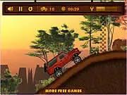 Alp Truck 2 online racing game, a customized truck driving over rough, hilly terrain