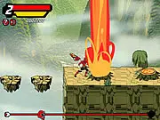 Power Rangers: Super Transformation free online game combat screenshot with the Red Ranger fighting a monster.