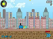 Potty Racers 4 online launch game, port-a-potty flying and performing a stunt over a world landmark