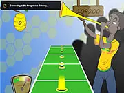 Vuvu Hero free online game screenshot - funny rhythm parody game with Vuvuzelas and 2010 World Cup theme