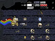 Run Jeff! free online runner game screenshot - Jeff collecting keys and wearing cool shades