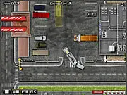 Heavy Tow Truck 2 free driving game screenshot, tow truck towing car in a city environment