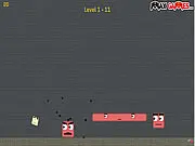 Hopagon free online platformer game screenshot, a block character jumping between different platforms