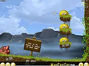 Blob Thrower free online physics puzzle game where you launch and merge blobs