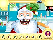 Play Santa Claus at Dentist game free online on PlayArcadeHub, performing dental drilling, teeth whitening, and adding tattoos to Santa's teeth.