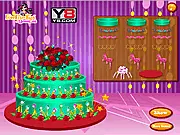 C.A.Cupid Cake Decor game image, decorating a romantic layered cake with frosting and hearts, free online baking game