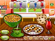 Tasty Breakfast game screen, preparing pancakes and eggs, making a very tasty free online breakfast