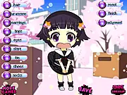 Cute Anime Dressup game, styling the clumsy girl Uiharu, free online character fashion and makeover game