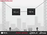 Humanchop 2 free online game - physics puzzle, cut cords, and drop blocks to squish runners