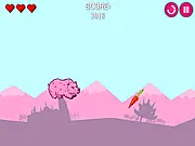 Pink Bear Adventure free online game - help the pink bear collect fruit in this cute platformer