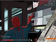 Spiderman Save The Town 2 game visual featuring Spider-Man and Iron Man fighting together against villains in a city setting