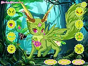 Anime style magical forest creature character customization screen with horns, wings, and fantasy armor – PlayArcadeHub