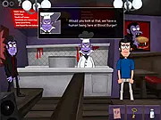 Screenshot of the game Like Vampire Like Son featuring the main character Jordan in the human world.