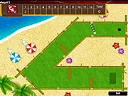 Screenshot of Casual Mini Golf 2 featuring a creatively designed mini-golf course with ramps and obstacles.